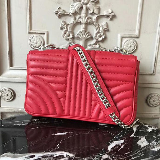 Prada Quilted Leather Shoulder Bag 1BD108 Red