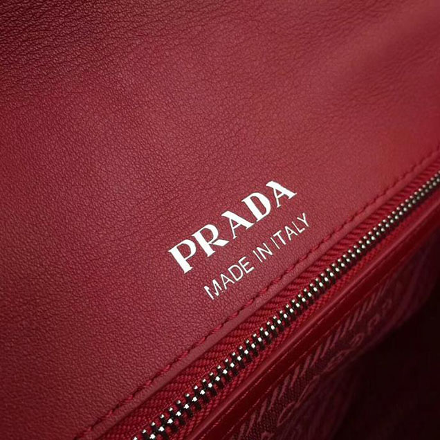 Prada Quilted Leather Shoulder Bag 1BD108 Red