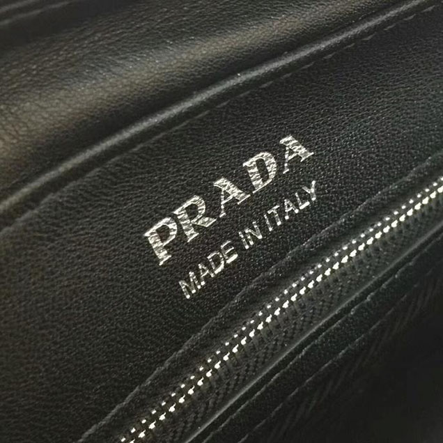 Prada Quilted Leather Camera Bag 1BH083 Black