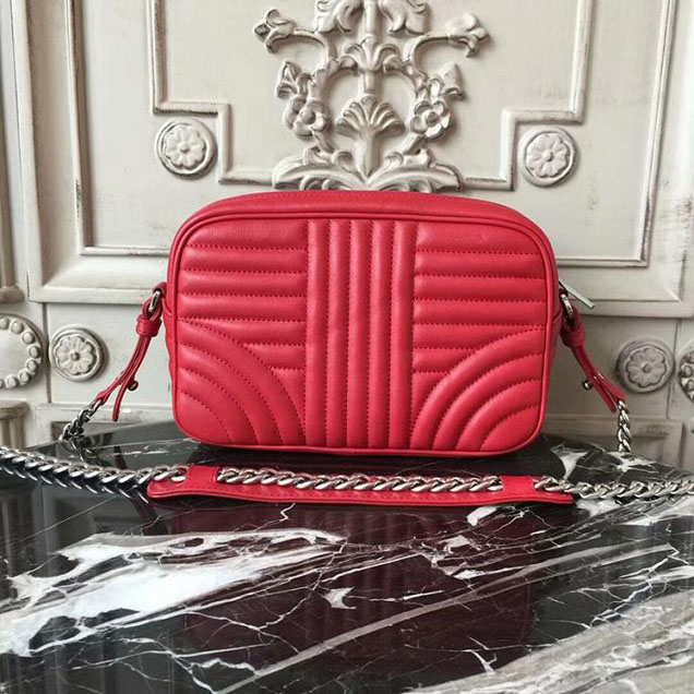 Prada Quilted Leather Camera Bag 1BH083 Red