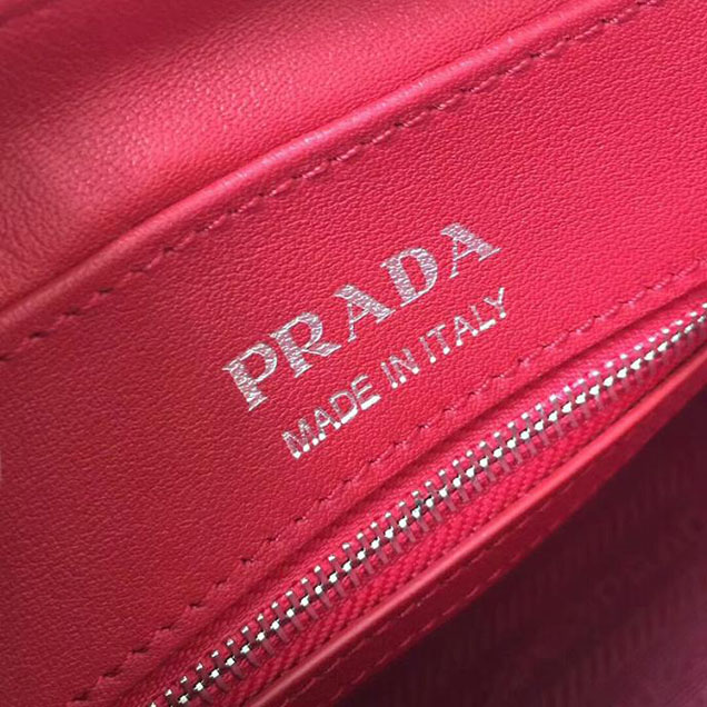 Prada Quilted Leather Camera Bag 1BH083 Red