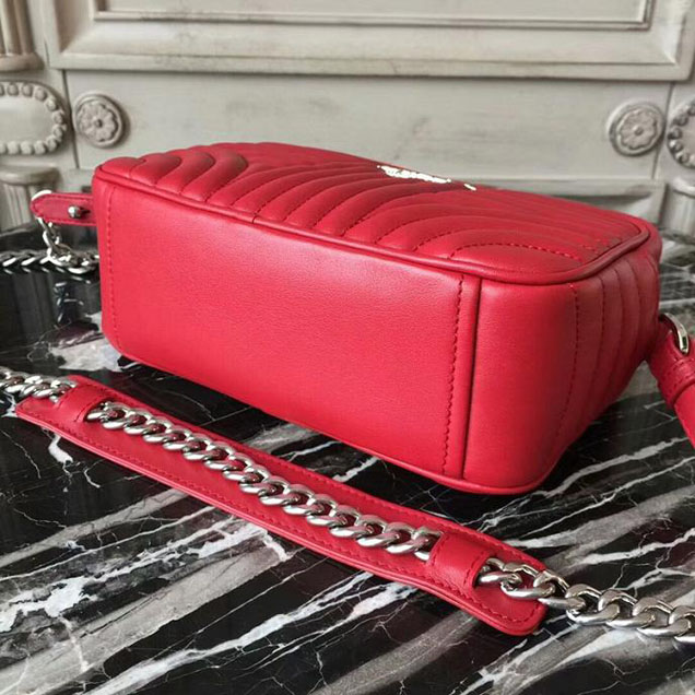 Prada Quilted Leather Camera Bag 1BH083 Red