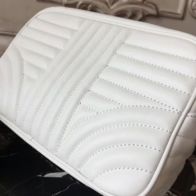 Prada Quilted Leather Camera Bag 1BH083 White