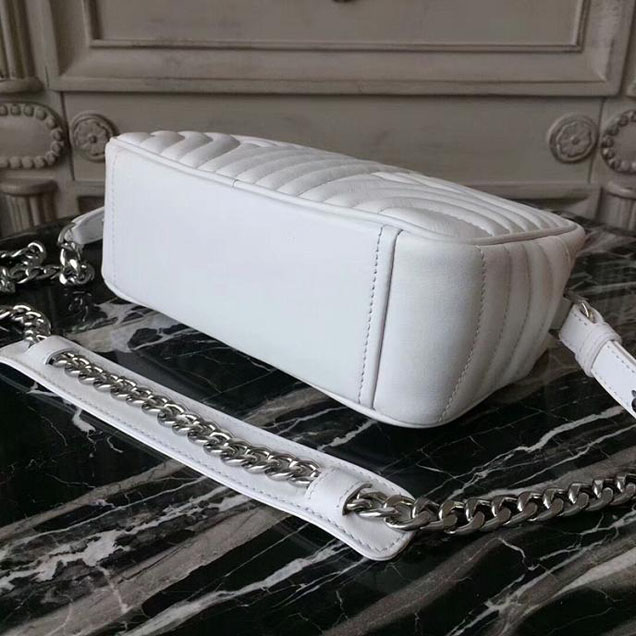 Prada Quilted Leather Camera Bag 1BH083 White