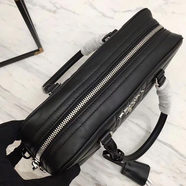 Prada Quilted Leather Top Handle Bag Black