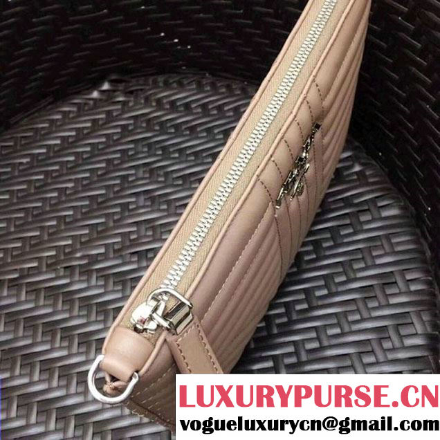 Prada Diagramme Leather Pouch 2NG005 Nude 2017 (GYF-7120914 )