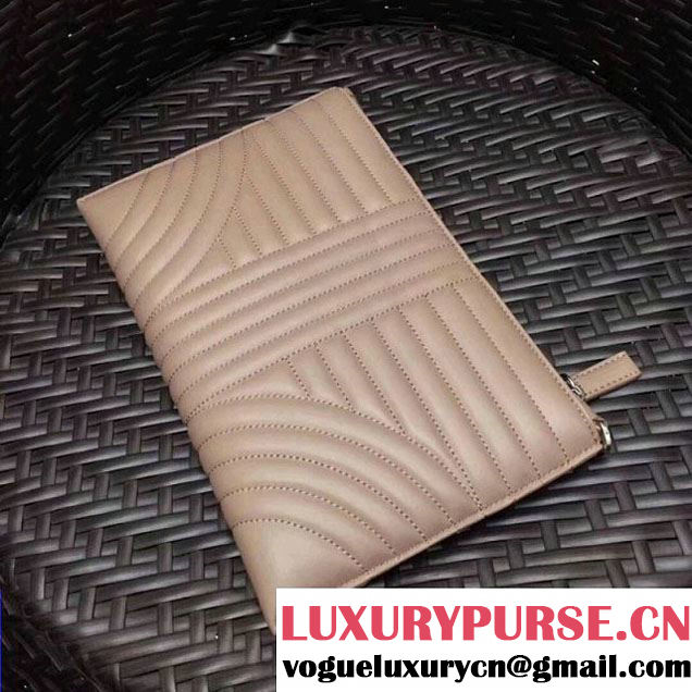 Prada Diagramme Leather Pouch 2NG005 Nude 2017 (GYF-7120914 )