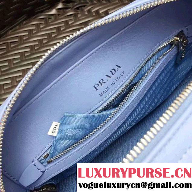 Prada Diagramme Leather Camera Cross-body Bag 1BH083 Light Blue 2018 (GYF-7120805 )