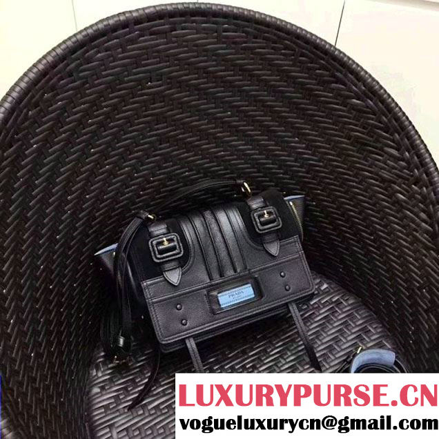 Prada Etiquette Leather Bag 1BD093 Black 2018 (GYF-7120803 )