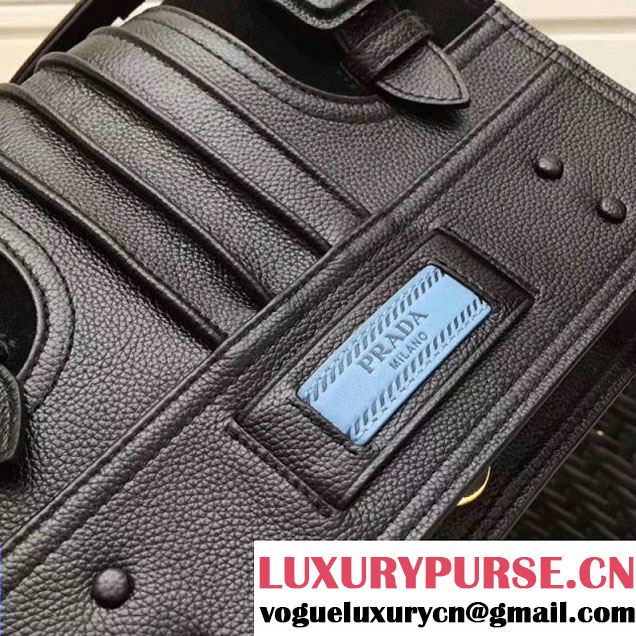 Prada Etiquette Leather Bag 1BD093 Black 2018 (GYF-7120803 )