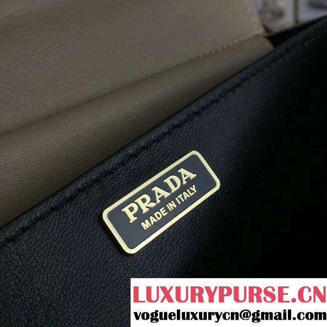 Prada Cahier Shoulder Bag 20cm Calfskin Leather Fall Winter 2017 Bag Collection Beige