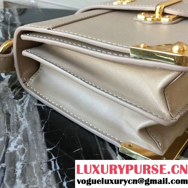 Prada Cahier Shoulder Bag 20cm Calfskin Leather Fall Winter 2017 Bag Collection Beige