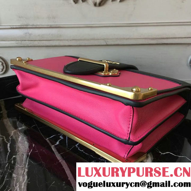 Prada Cahier Shoulder Bag 20cm Calfskin Leather Fall Winter 2017 Bag Collection Pink Black