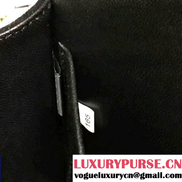 Prada Cahier Velvet Shoulder Bag 1BH018 Black/Green 2017 (GYF-7120811 )