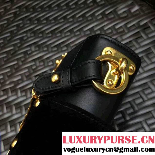 Prada Cahier Velvet Shoulder Bag 1BH018 Black 2017 (GYF-7120810 )