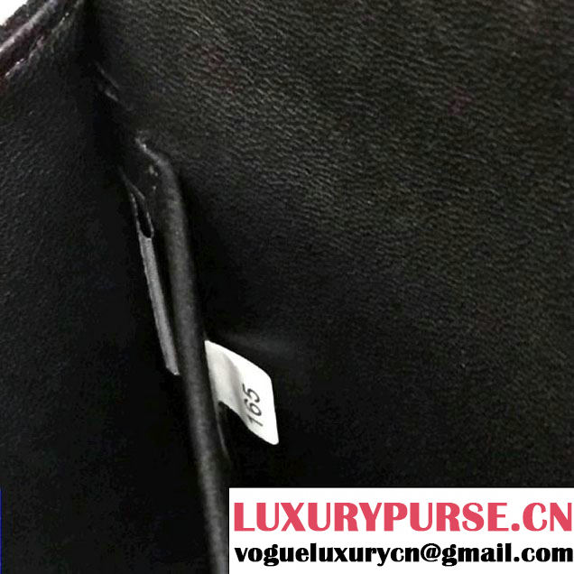 Prada Cahier Velvet Shoulder Bag 1BH018 Black/Burgundy 2017 (GYF-7120809 )