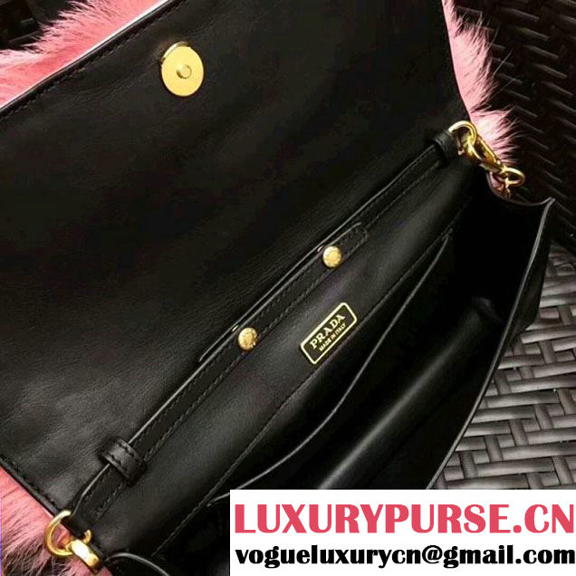 Prada Haircalf Shoulder Bag 1BD078 Pink 2017 (GYF-7120724 )