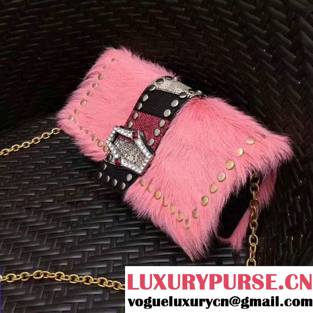 Prada Haircalf Shoulder Bag 1BD078 Pink 2017 (GYF-7120724 )