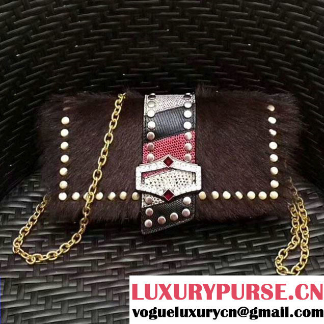 Prada Haircalf Shoulder Bag 1BD078 Coffee 2017 (GYF-7120721 )