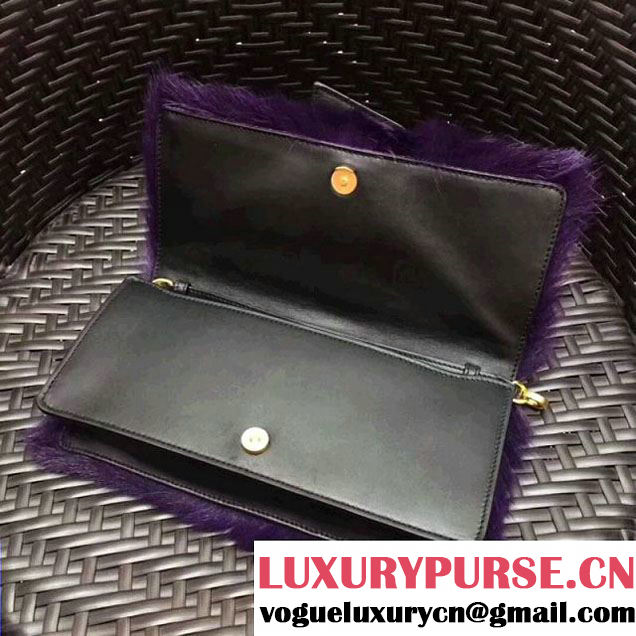 Prada Haircalf Shoulder Bag 1BD078 Purple 2017 (GYF-7120720 )