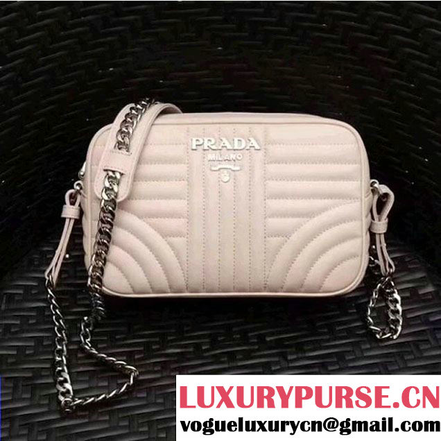 Prada Diagramme Leather Camera Cross-body Bag 1BH083 Light Pink 2017 (GYF-7120702 )