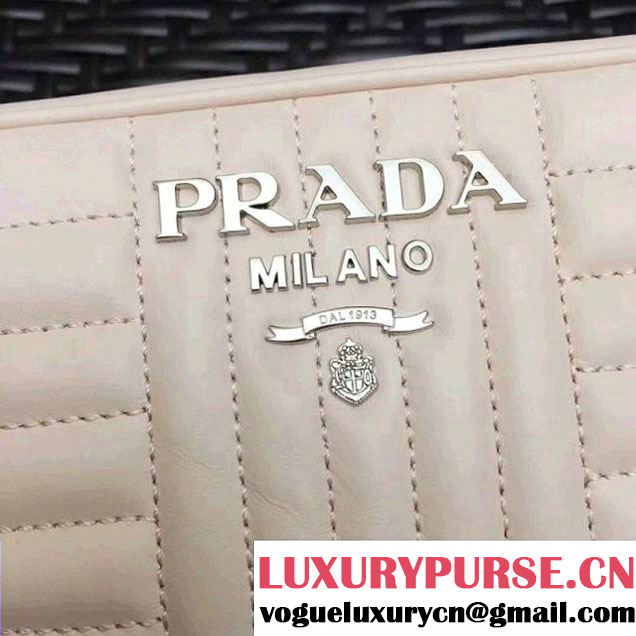 Prada Diagramme Leather Camera Cross-body Bag 1BH083 Light Pink 2017 (GYF-7120702 )