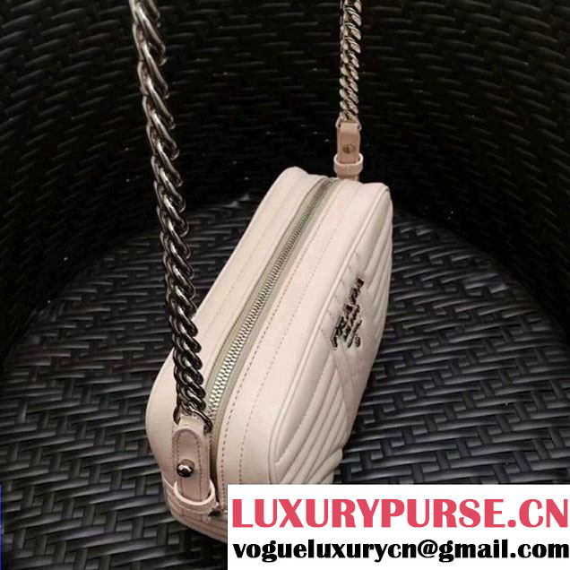 Prada Diagramme Leather Camera Cross-body Bag 1BH083 Light Pink 2017 (GYF-7120702 )