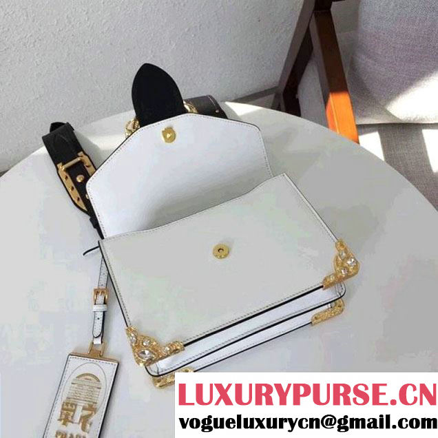 Prada Cahier Leather Bag RongZhai Limited Edtion 1BD103 Spring White 2018 (GYF-7120834 )