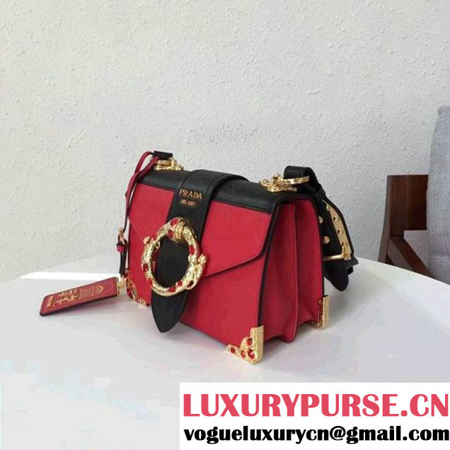 Prada Cahier Leather Bag RongZhai Limited Edtion 1BD103 Red Spring 2018 (GYF-7120833 )