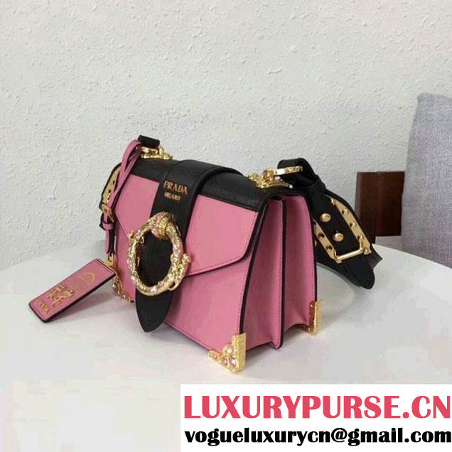 Prada Cahier Leather Bag RongZhai Limited Edtion 1BD103 Pink Spring 2018 (GYF-7120831 )