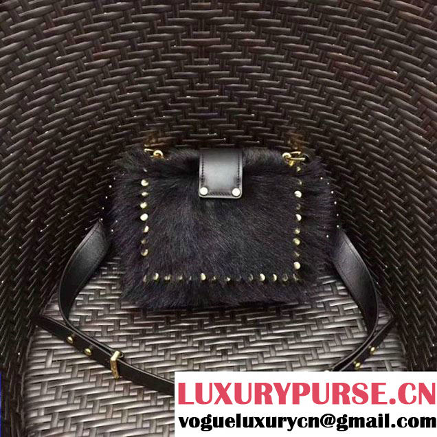 Prada Cahier Calf Hair Bag 1BD045 Black 2017 (GYF-7120829 )