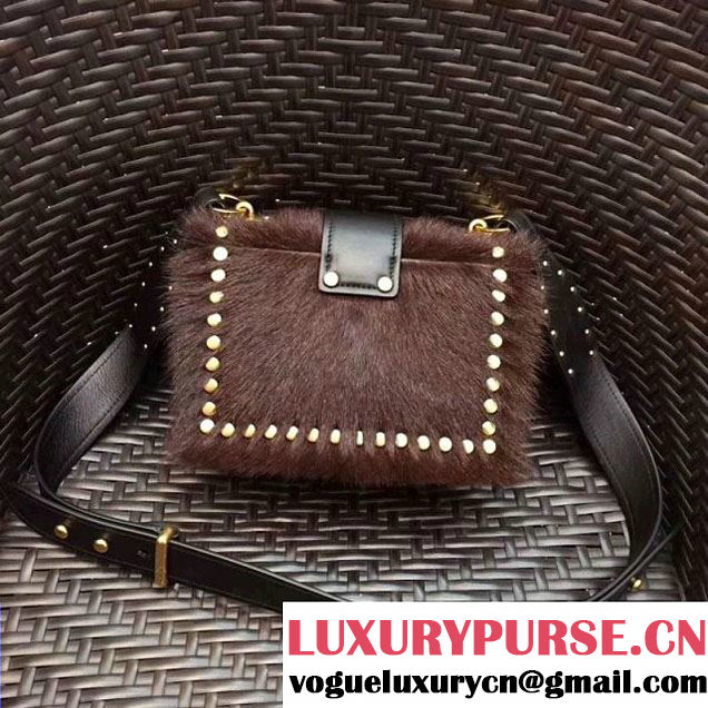 Prada Cahier Calf Hair Bag 1BD045 Coffee 2017 (GYF-7120826 )