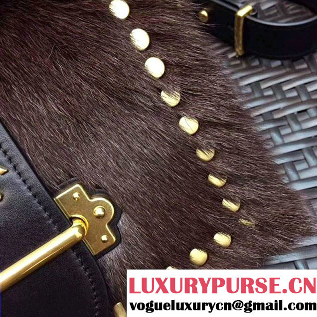 Prada Cahier Calf Hair Bag 1BD045 Coffee 2017 (GYF-7120826 )