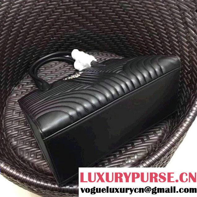 Prada Diagramme Leather Top Handle Bag 1BA165 Black 2017 (GYF-7120717 )