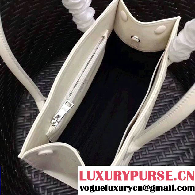 Prada Diagramme Leather Top Handle Bag 1BA165 White 2017 (GYF-7120716 )