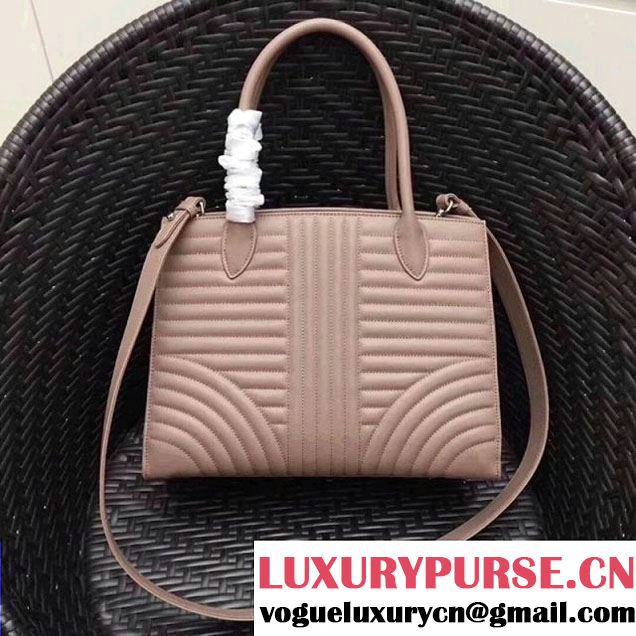 Prada Diagramme Leather Top Handle Bag 1BA165 Nude 2017 (GYF-7120715 )