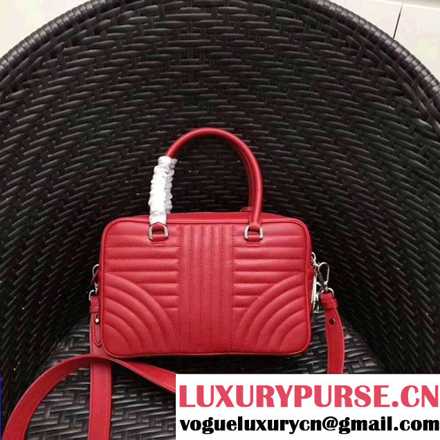 Prada Diagramme Leather Handbag 1BB113 Red 2017 (GYF-7120713 )