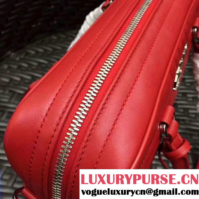 Prada Diagramme Leather Handbag 1BB113 Red 2017 (GYF-7120713 )
