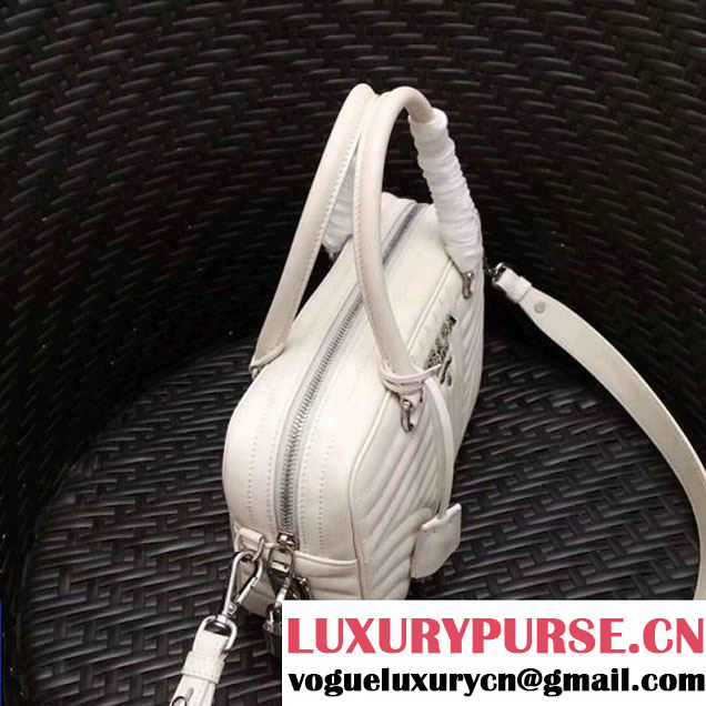 Prada Diagramme Leather Handbag 1BB113 White 2017 (GYF-7120712 )