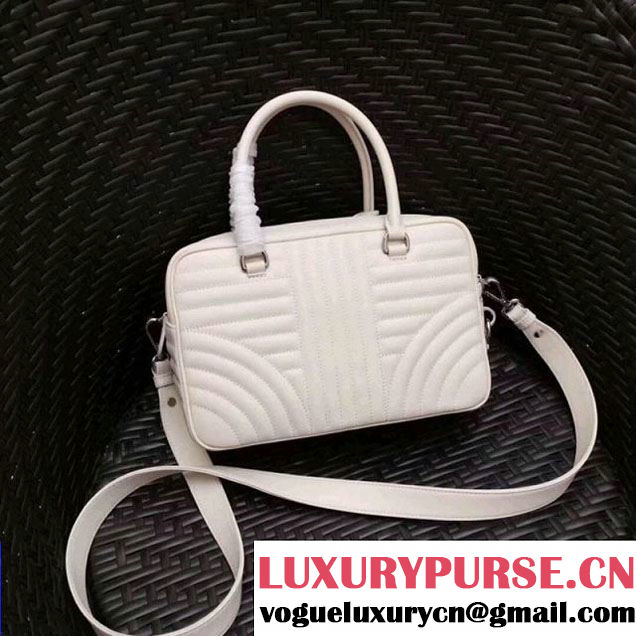 Prada Diagramme Leather Handbag 1BB113 White 2017 (GYF-7120712 )