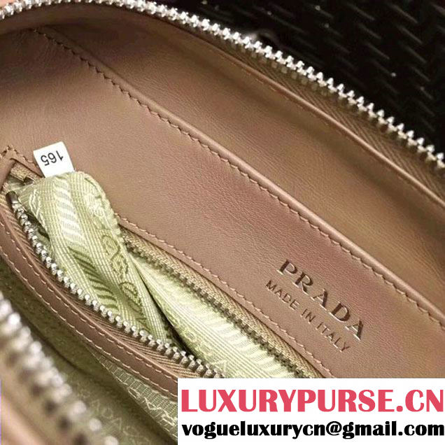 Prada Diagramme Leather Handbag 1BB113 Nude 2017 (GYF-7120710 )