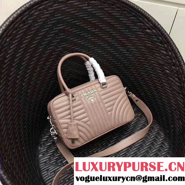 Prada Diagramme Leather Handbag 1BB113 Nude 2017 (GYF-7120710 )