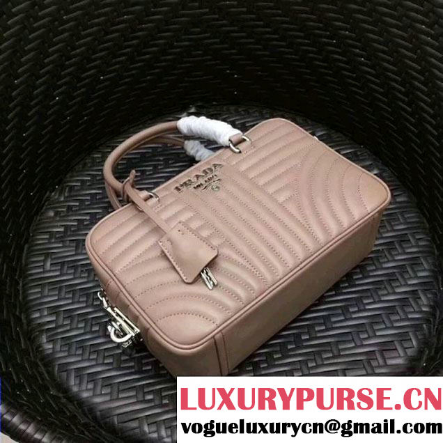 Prada Diagramme Leather Handbag 1BB113 Nude 2017 (GYF-7120710 )