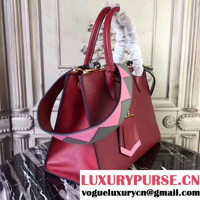 Prada Saffiano Calf Leather Paradigme Bag 1BA102 Red 2017 (GYF-7120852 )