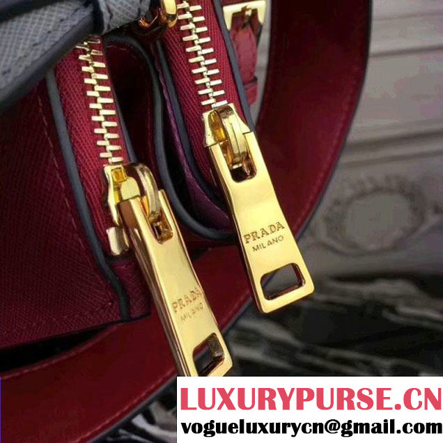 Prada Saffiano Calf Leather Paradigme Bag 1BA102 Red 2017 (GYF-7120852 )