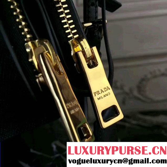 Prada Saffiano Calf Leather Paradigme Bag 1BA102 Black 2017 (GYF-7120851 )