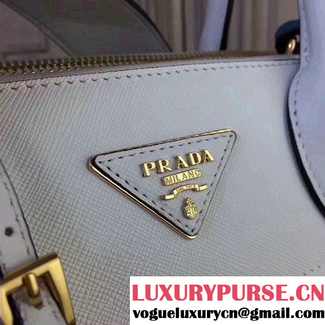 Prada Saffiano Calf Leather Paradigme Bag 1BA102 White 2017 (GYF-7120849 )