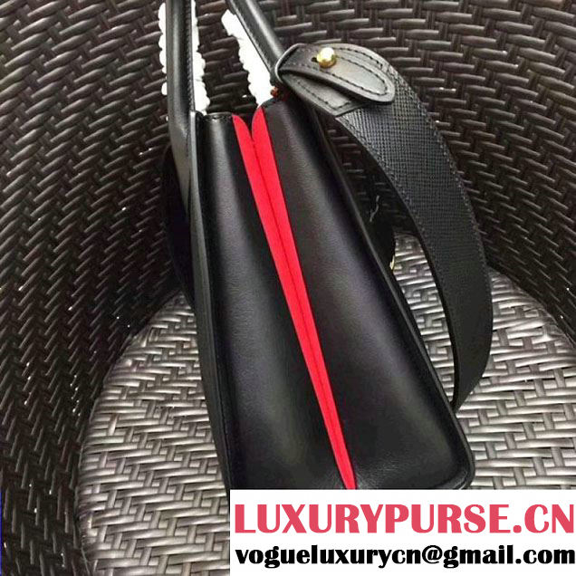 Prada Bibliothèque Saffiano Leather Bag 1BA154 Black 2017 (GYF-7120847 )