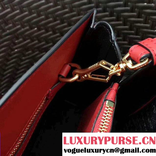 Prada Bibliothèque Saffiano Leather Bag 1BA153 Red 2017 (GYF-7120846 )