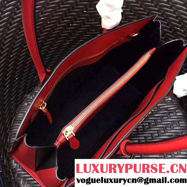 Prada Bibliothèque Saffiano Leather Bag 1BA153 Red 2017 (GYF-7120846 )